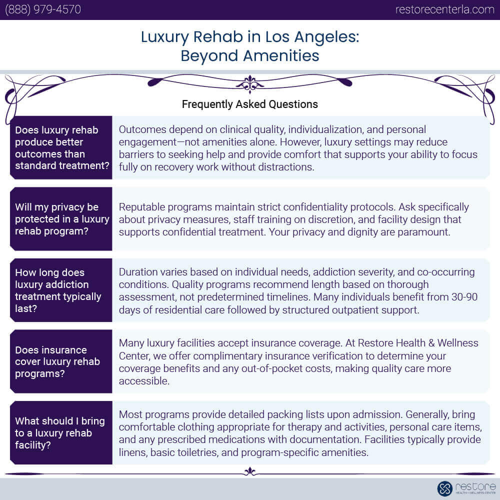 Luxury Rehab in Los Angeles: Personalized Treatment Beyond Amenities Infographic